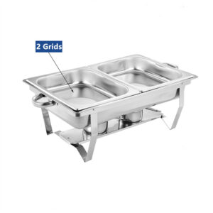 9L Stainless Steel Foldable Chafing Dish Single Buffet Food Warmer Catering
