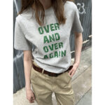 Retro Letter Print Short-Sleeve T-Shirt