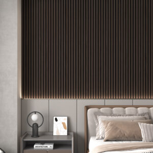 2 Pack Acoustic Solid Wood Wall Panels, 94.49 X 12.6 Soundproof Wall Panels, Wood Slat Wall Panels For Wall Decor