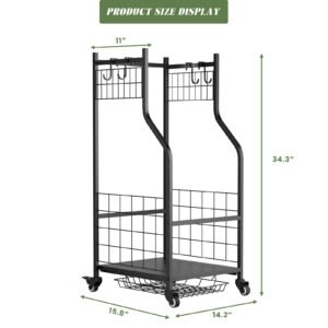 Golf Bag Storage Garage Organizer,Golf Club Bag Storage Rack For Garage, Extra Storage Rack For Golf Clubs,Golf Bag Organizer Fit For Garage,Shed,Basement