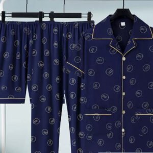 Pure Cotton Three-Piece Pajama Set For Men