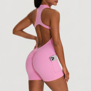 Tight-fitting Padded Peach-butt Fitness Bodysuit