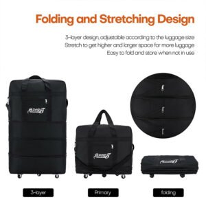 42 Extra Large Lightweight Luggage Trolley Suitcase Travel Bag H V6F9