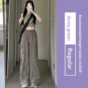 Purple Parachute Work Pants For Women