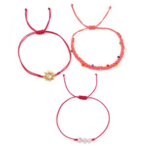 Summer Beach Vacation Style Handmade Waxed Cord Bracelet