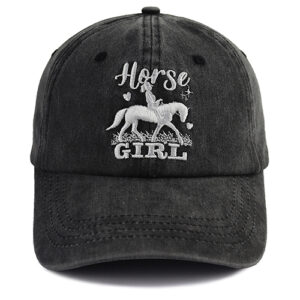 Horse Girl Vintage Washed Baseball Hat