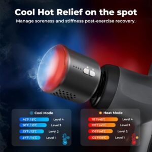 Massage Gun With Heat And Cold, Mini Massage Gun Deep Tissue Heat Muscle Massage