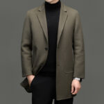 Men's Mid-Length Double-Faced Wool Coat