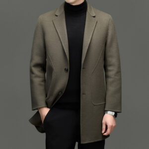 Men’s Mid-Length Double-Faced Wool Coat