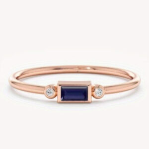 Retro Square Color Gemstone Zircon Ring For Women, Instagrammable, European And American Style