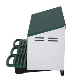 3 Compartment Roll Out Chicken Nesting Box With Plastic Basket, Egg Nest Box Chicken Laying Box Hens Chicken Coop Box, Green