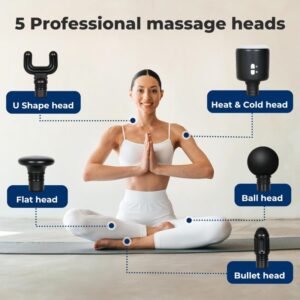 Massage Gun With Heat And Cold, Mini Massage Gun Deep Tissue Heat Muscle Massage