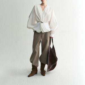 Spring Top Cotton Blend Asymmetrical Knot Design