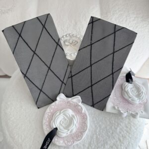 Black Sheer Diamond Plaid Thigh Highs Sexy Jacquard Ribbed Cuff Over-the-Knee Stockings