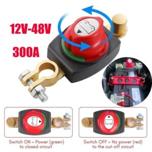 Support Pan European：12V-48V Battery Disconnect Switch 300A Main Switch Disconnect Switch Car Truck Boat