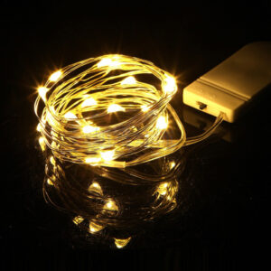 6 Pack 20 LEDs Battery Operated Mini LED Copper Wire String Fairy Lights Part 2m—1PCS Warm White With Batteries