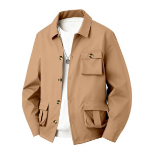 Solid Color Multi Pocket Workwear Waterproof Jacket