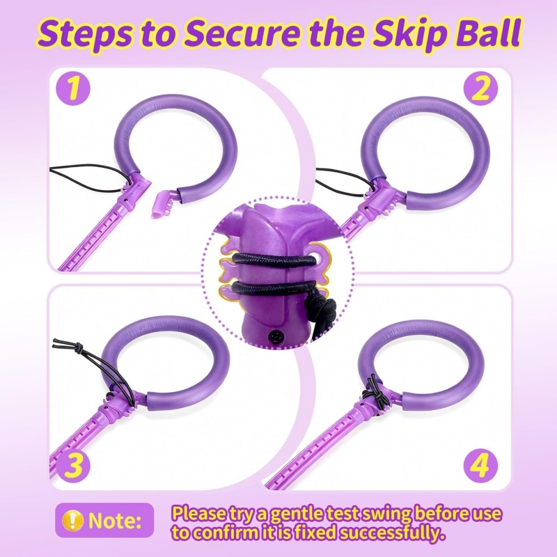 Ankle Skip Ball For Kids With Counter Timer Cal Calculator Girl Birthday Gifts-Purple - Image 6