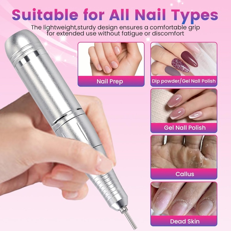 Electric Nail File Drill Machine USB Portable Manicure Pedicure UK - Image 4