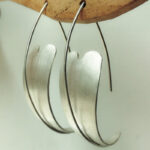 Retro Minimalist Silver Heart-Shaped Hook Party Statement Earrings
