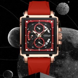 Simple Business Tape Mens Calendar Watch
