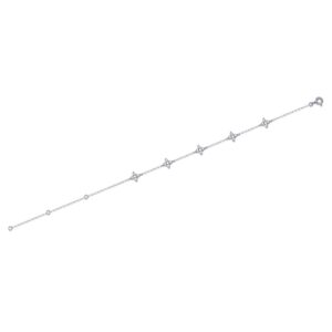 A Luxurious And Fashionable Minimalist Jewelry Bracelet Featuring Top-quality Moissanite, Made Of S925 Silver Electroplated With Platinum.