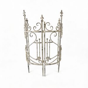 Sungmor 31.1 By 28.34 Iron Garden Fence, Pretty Vintage Green Rustic Style Decorative Fence Pannels, Outdoor Yard Landscape Pathway Border Panels Anti Animal Flowers Plants Barrier Climbing Trellis