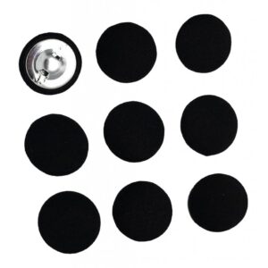 10pcs Cotton Fabric Covered Buttons Sewing Accessories For Garment Black
