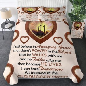 Religious Theme 3D Effects Bedding Set, Microfiber Bedroom Quilt Cover, Soft Comforter Cover With Zipper Ties And 2 Pillowcases