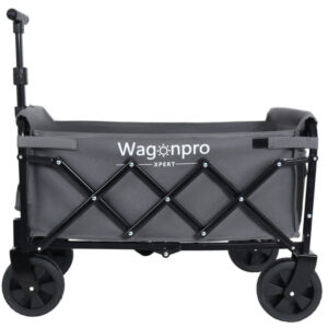 Expandable Dual- Layer Utility Wagon With Extra Space - 225lbs Grocery Cart For Camping Shopping Sports Gardening Fishing Gray