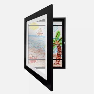 A4 Art Display Frame Kids Frames Photo Picture Crafts Drawing Storage Xmas Gifts-black