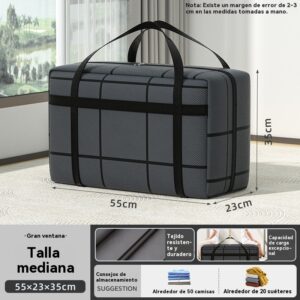 Portable Handle Clothes Storage Bin, Large Capacity Organizer Bag For Clothing & Quilts, Perfect For School & Moving Luggage