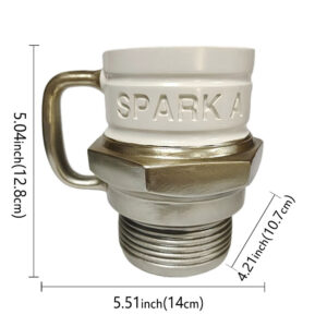 Plug Mug, Engine Plug Design, Novelty Coffee Mug For Daily Coffee