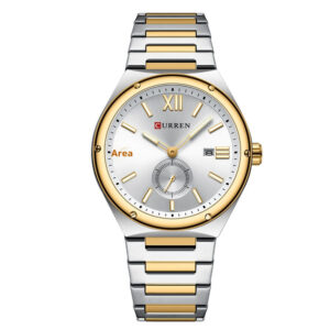 Mens Calendar Waterproof Multi-Function Two-Hand Semi-Quartz Watch