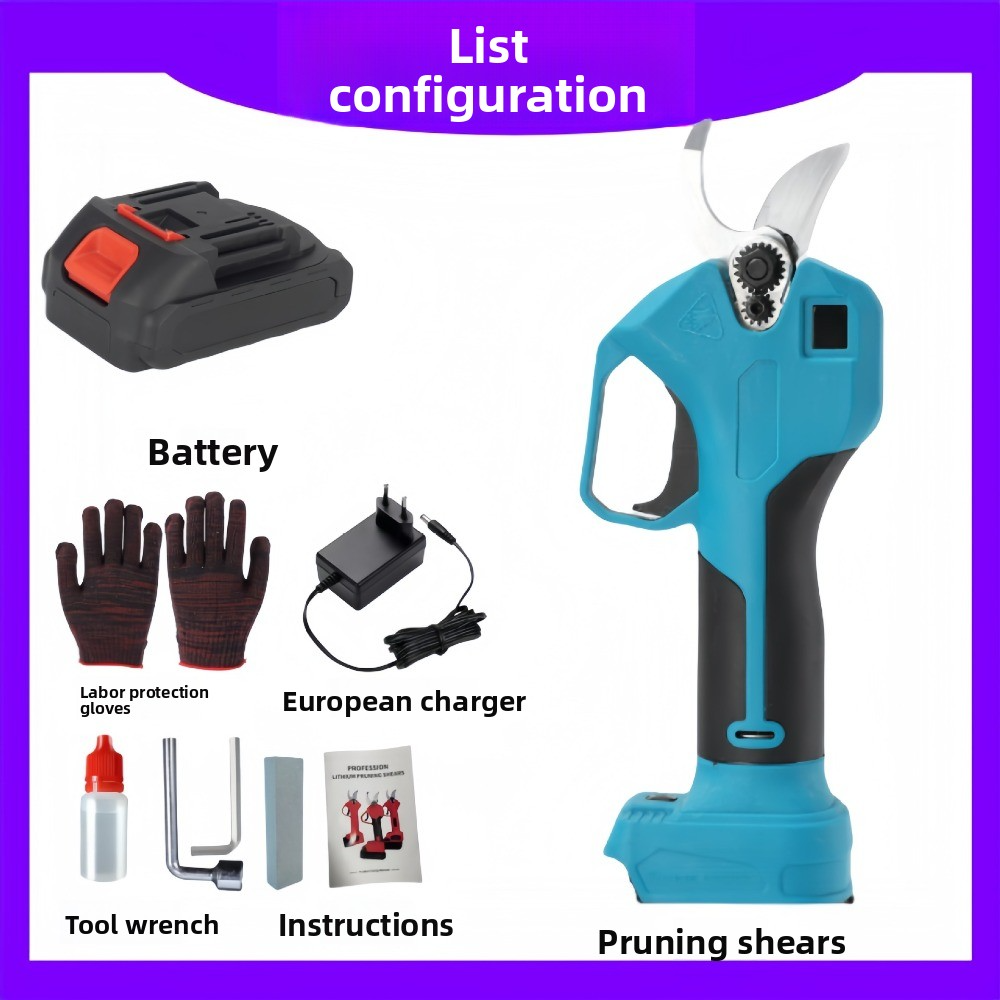 Support Pan European:Battery-Powered Hedge Trimmer 30mm Garden Shear Tree Shear Shrub Shears - 1 Battery Charger