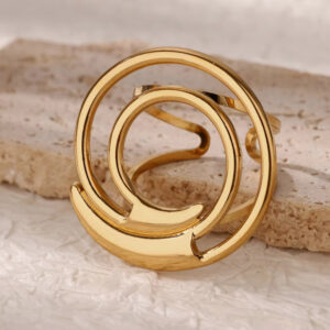 Elegant Delicate Women Band, Irregular Smooth Heart Titanium Steel Ring