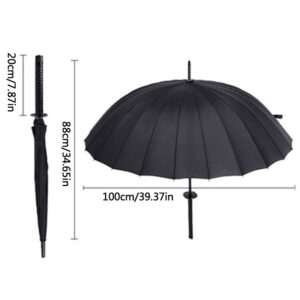 Heavy Duty Large Japanese Katana Warrior Style Anime Windproof Umbrella