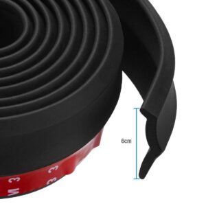 NEW Universal Car Lip Skirt Protector Rubber Splitter Front Bumper Spoiler Side 2.5M UK