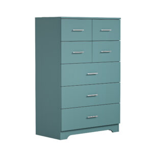 Wooden 7-Drawer Storage Cabinet With Built-In Outlet Durable Organizer For Bedroom, Living Room, And Office