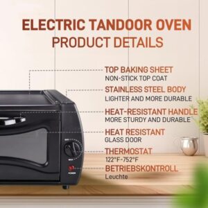 2100W Mini Oven Chapati Roti Lahmacun Manakish Pizza Naan Bread Maker UK