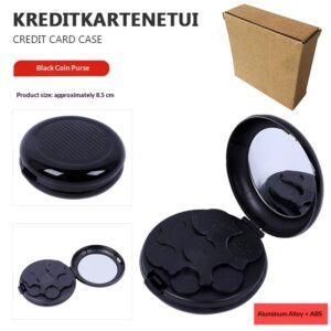 Portable Euro Coin Storage Box With Mirror