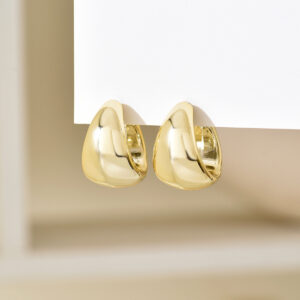 Ins Viral Luxury Earrings, High-End Beach Vacation Style, Geometric Bold Studs & Hoops For Women