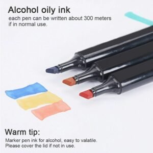 60 Color Marker Copic Pen Dual Headed Graphic Artist Sketch TOUCH Markers Set