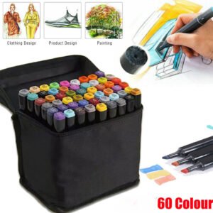 60 Color Marker Copic Pen Dual Headed Graphic Artist Sketch TOUCH Markers Set