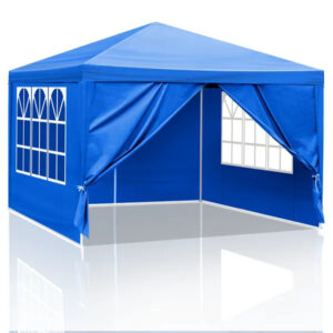10’x10′ Gazebo Waterproof Outdoor Canopy Patio Tent Party Tent For Wedding BBQ Cater, Blue