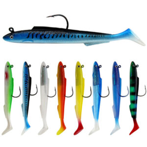 Software-coated Lead T-tail Lure Bionic Fishing Bait