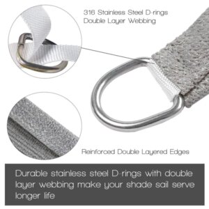 13'X20' Light Grey HDPE Sunshade Sail