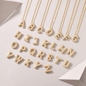 Bubble Letter - N-shaped Jewelry Pendant Featuring Top-quality Moissanite, In A Luxurious And Fashionable Light Luxury Trend. Made Of S925 Silver Electroplated With Gold.