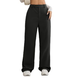 Thin Draping High-end Feel Loose-fitting Figure-flattering Black Straight-leg Wide-leg Pants
