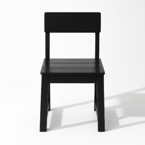 2-Pack Black HDPE Outdoor & Garden Backres Modernist Designt Chairs